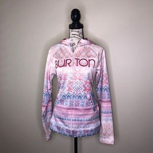 Burton Multi-Color Print Large Full Zip Hoodie